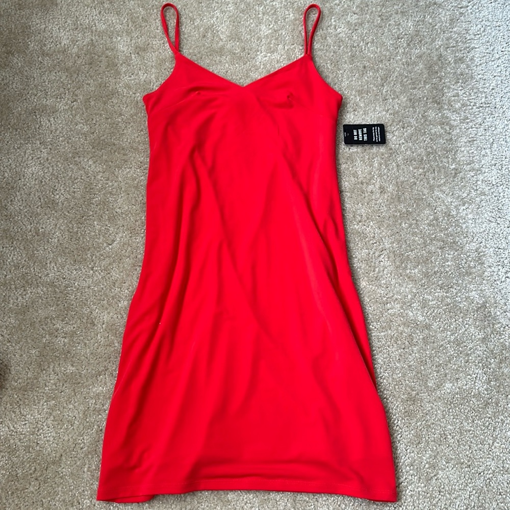 Express red midi dress